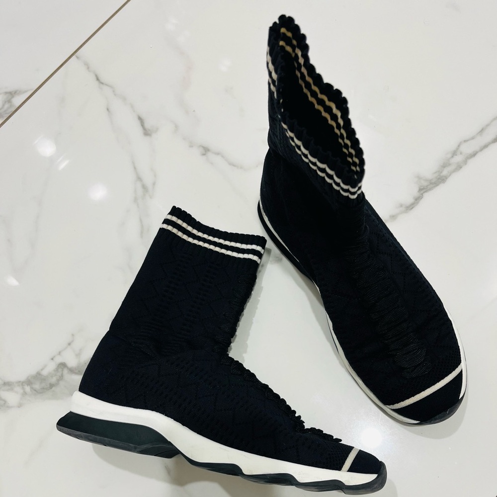 FENDI Women black Sock shoe 37